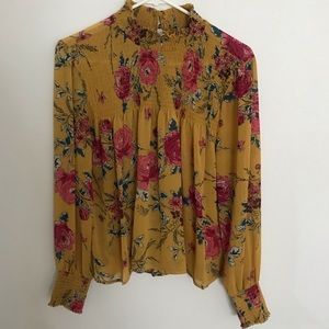 Yellow Floral Top